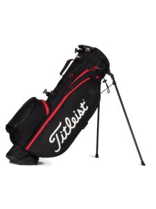 Titleist golftas Players 4 Stand Bag zwart-rood