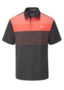 Under Armour heren golfpolo Playoff 2.0 Press zwart-rood