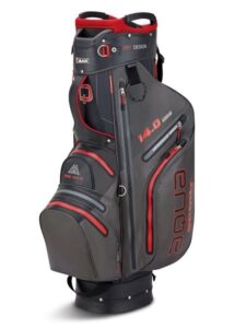 Big Max golftas AQUA Sport 3 Cart Bag donkergrijs-zwart-rood