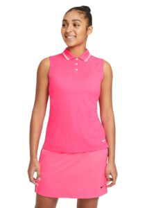 Nike dames golfpolo zonder mouw Dri-FIT Victory pink