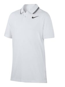 Nike junior golfpolo Dri-FIT Victory Solid wit