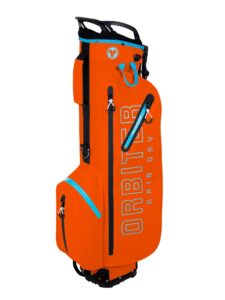 Fastfold golftas Orbiter Rain Dry Stand Bag oranje-blauw