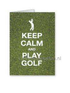 Golf Wenskaart Keep Calm and Play Golf
