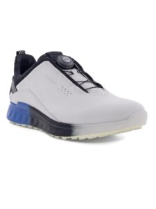 Ecco heren golfschoenen S Three Boa wit blauw Golftassen Golfclubs Golfschoenen Ook online kopen bij Golfers Point Golfers Point