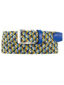 Alberto heren golfriem Braided multicolor blauw