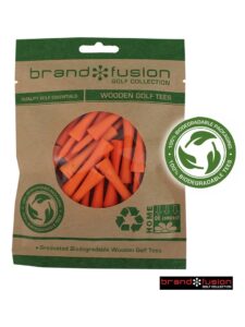 Golfers Club golftees Bio Degradable Height 67 mm oranje