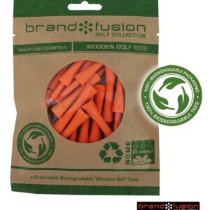 Golfers Club golftees Bio Degradable Height 67 mm oranje