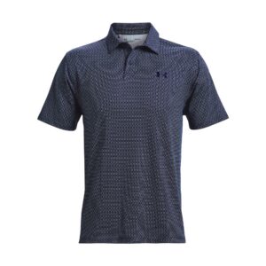 Under Armour heren golfpolo T2G printed blauw-wit