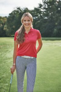Alberto dames golfpolo Eva Dry Comfort donkerroze-rood
