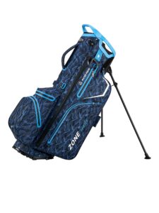 Bennington golftas Zone 14 DB Stand Bag Waterproof blauw-camo