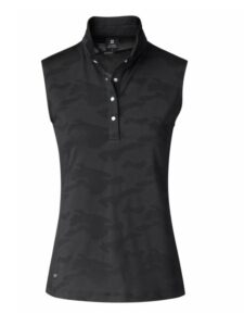 Daily Sports dames golfpolo Jess cap mouwtje zwart