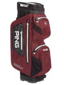 Ping golftas Pioneer Monsoon 201 Cart Bag waterdicht mulberry-zwart