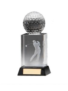 Fore golfer in glas 3e prijs