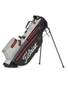 Titleist golftas Players 4 StaDry Stand Bag zwart-grijs-rood