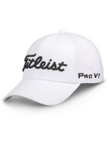 Titleist golfcap Mesh wit met zwart en ProV1X in grijs