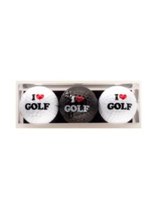 Sportiques golfballen I Love Golf 3 stuks