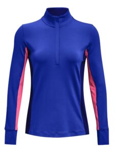 Under Armour dames golfpolo midlayer Storm blauw-roze