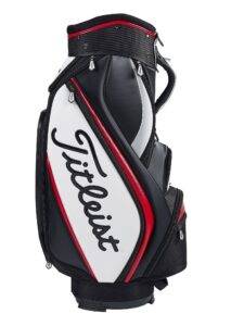 Titleist golftas Midsize Staff Cart Bag 9,5' zwart-rood-wit ACTIE