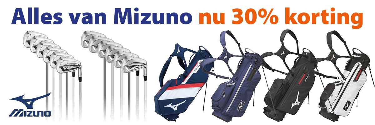 Mizuno golf met 30% korting bij Golfers Point