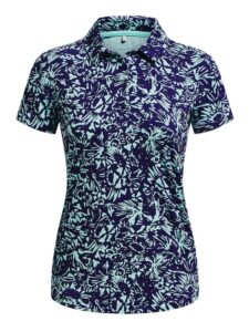 Under Armour dames golfpolo Zinger Playoff navy print