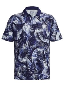 Under Armour heren golfpolo Iso-Chill Graphic palm blauw