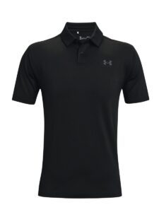 Under Armour heren golfpolo T2G zwart/grijs logo