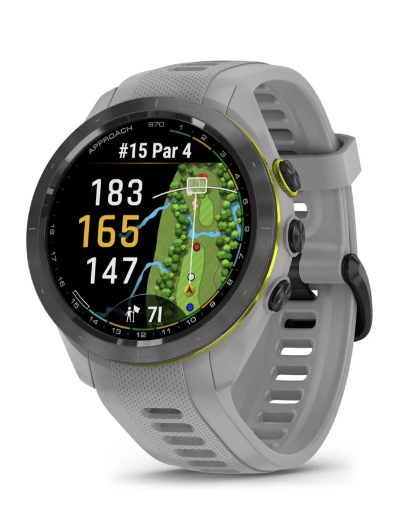 Garmin Approach S70 Premium GPS Golf Smartwatch grijs Golftassen Golfclubs Golfschoenen Ook online kopen bij Golfers Point Golfers Point