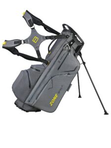 Bennington golftas Zone 14 DB Stand Bag Waterproof grijs-geel