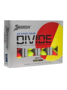 Srixon golfballen Q-Star Tour-3 Divide matte geel-rood