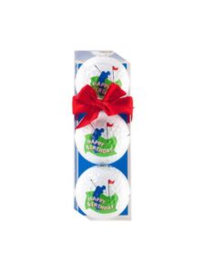 Sportiques golfballen Happy Birthday golf 3 stuks